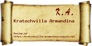 Kratochvilla Armandina névjegykártya